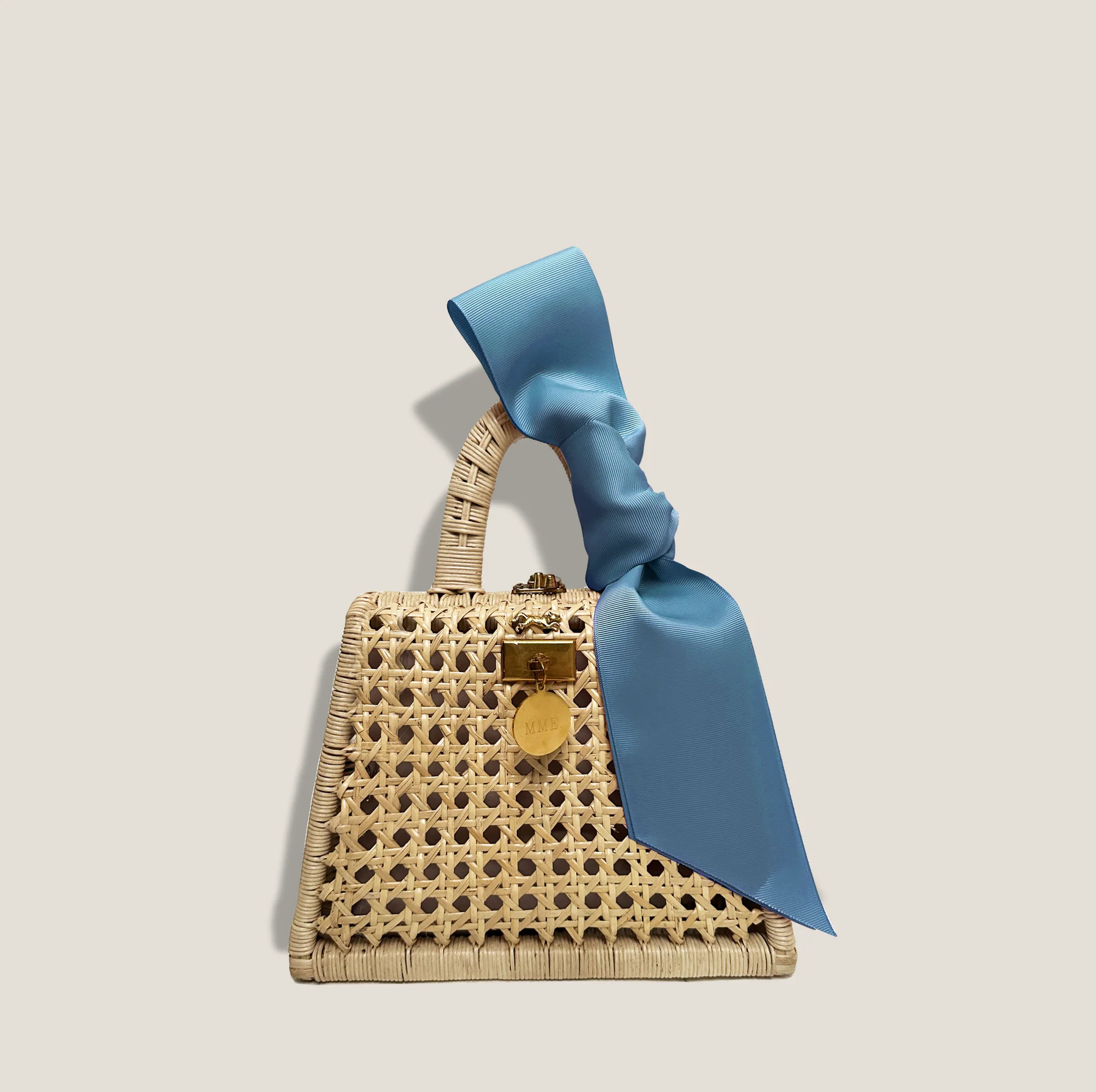 MME. MONACO CANE BAG - CORNFLOWER | MME.MINK