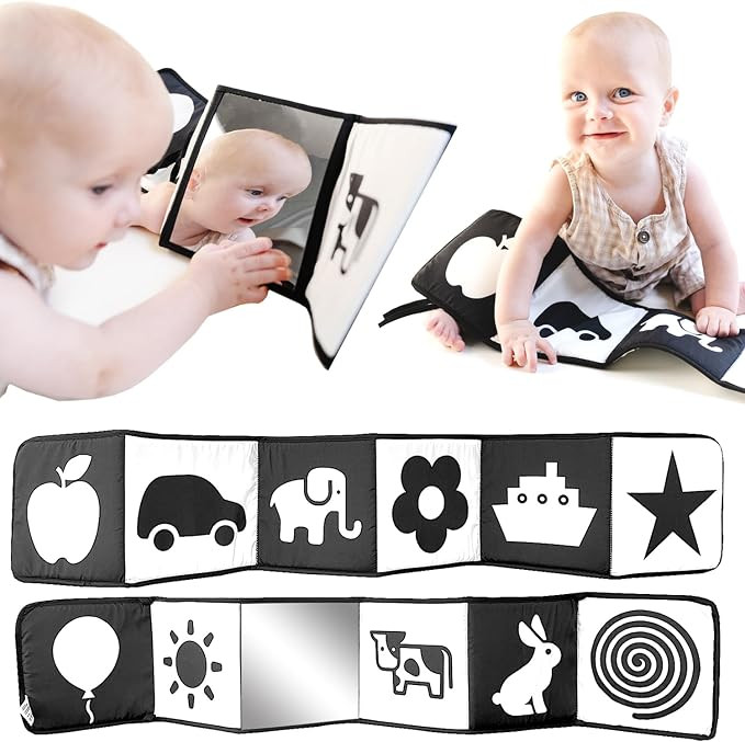 High Contrast Baby Toys for Newborn Black and White Baby Toys 0-3 Months Baby Books 0-6 Months Hi... | Amazon (US)