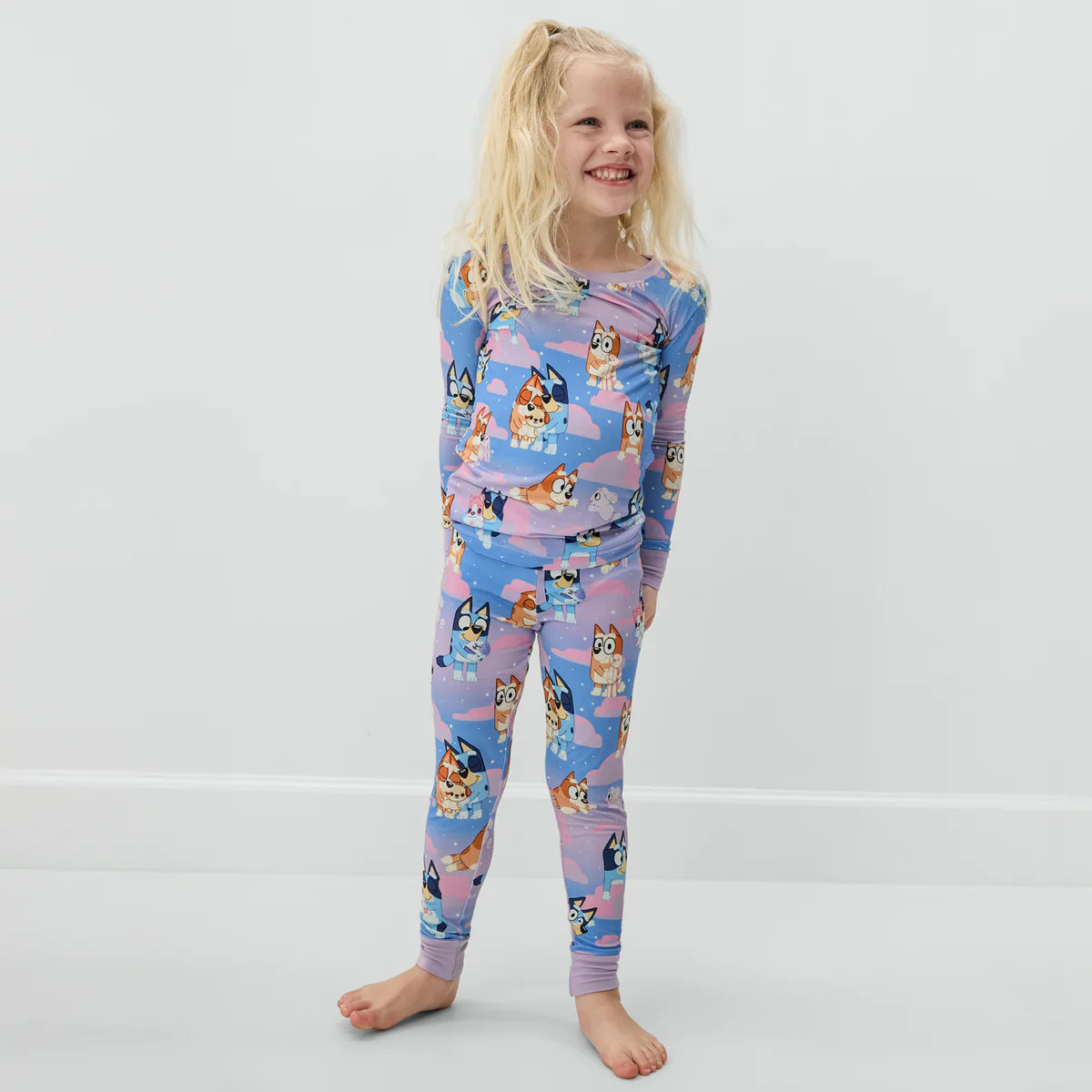 Bluey Purple Sleepytime Two-Piece Long Sleeve & Pants Pajama Set | Little Sleepies