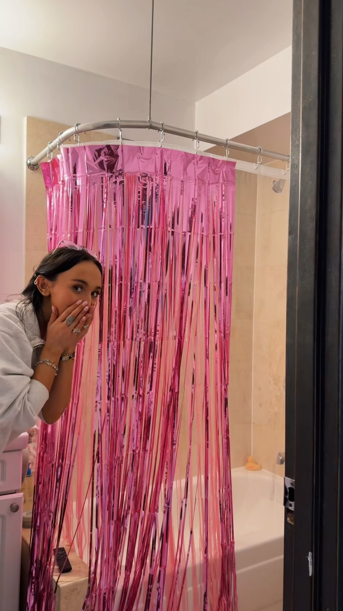 Viral tinsel shower curtain !!!

#LTKHome #LTKStyleTip