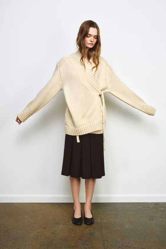 WRAP KNIT KIMONO CARDIGAN | Zara UK