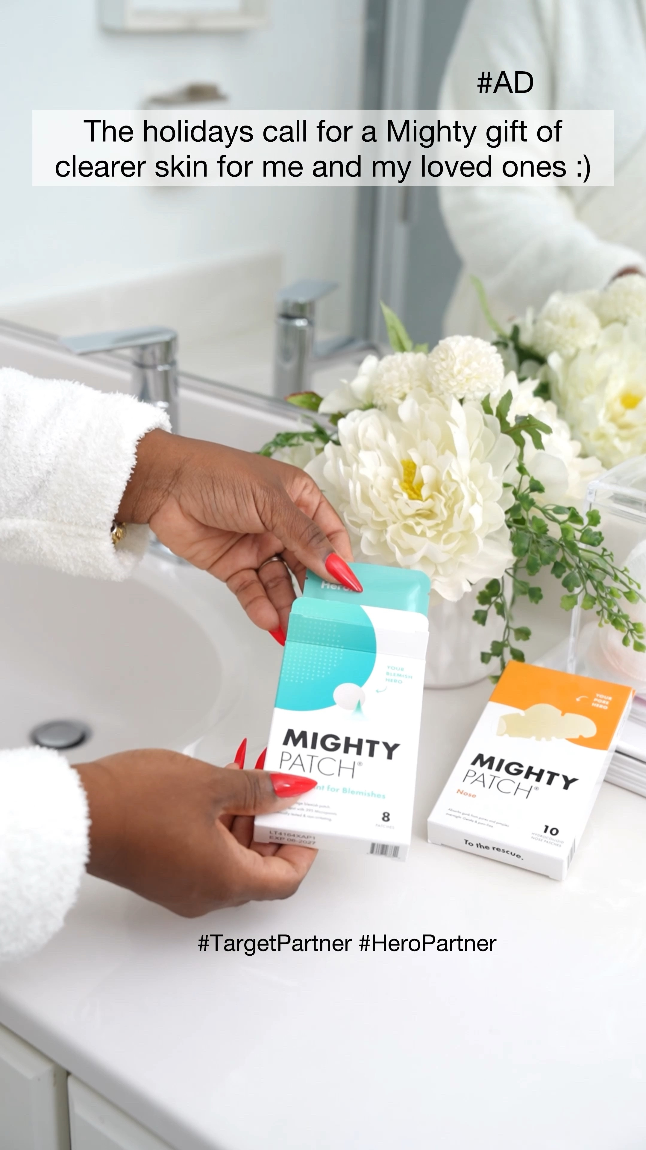 #AD 🎄🎁This is your friendly reminder not to skip your skincare routine during the holiday rush and also don’t forget to add @herocosmetics Mighty patches to your list. They make such great gifts for teens and all your skincare lover friends. I love that the Hero Cosmetics Mighty Nose Patch gently absorbs without hurting your skin while the Mighty Patch Micropoint for Blemishes targets early-stage blemishes and helps your skin look clearer. You can shop these @Target. #heropartner  #TargetPartner #mightypatch #targetfinds 

#LTKHoliday #LTKGiftGuide #LTKBeauty