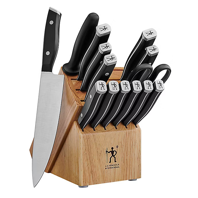 Henckels 1895 Refined 15-Piece Knife Block Set in Natural | Bed Bath & Beyond | Bed Bath & Beyond