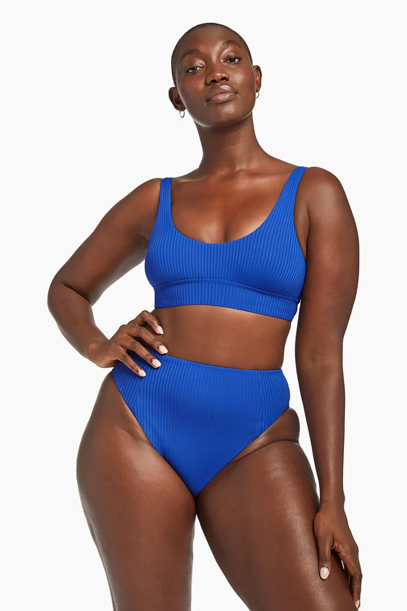 Vitamin A Sienna High Waist Bottom Lagoon EcoRib | Vitamin A Swim