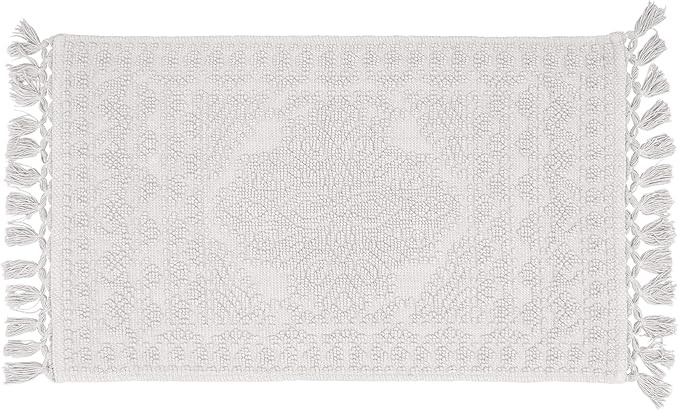 French Connection Nellore Bathroom Rugs, Woven and Beaded Bathroom Mats, Durable Non-Slip Bath Ru... | Amazon (US)