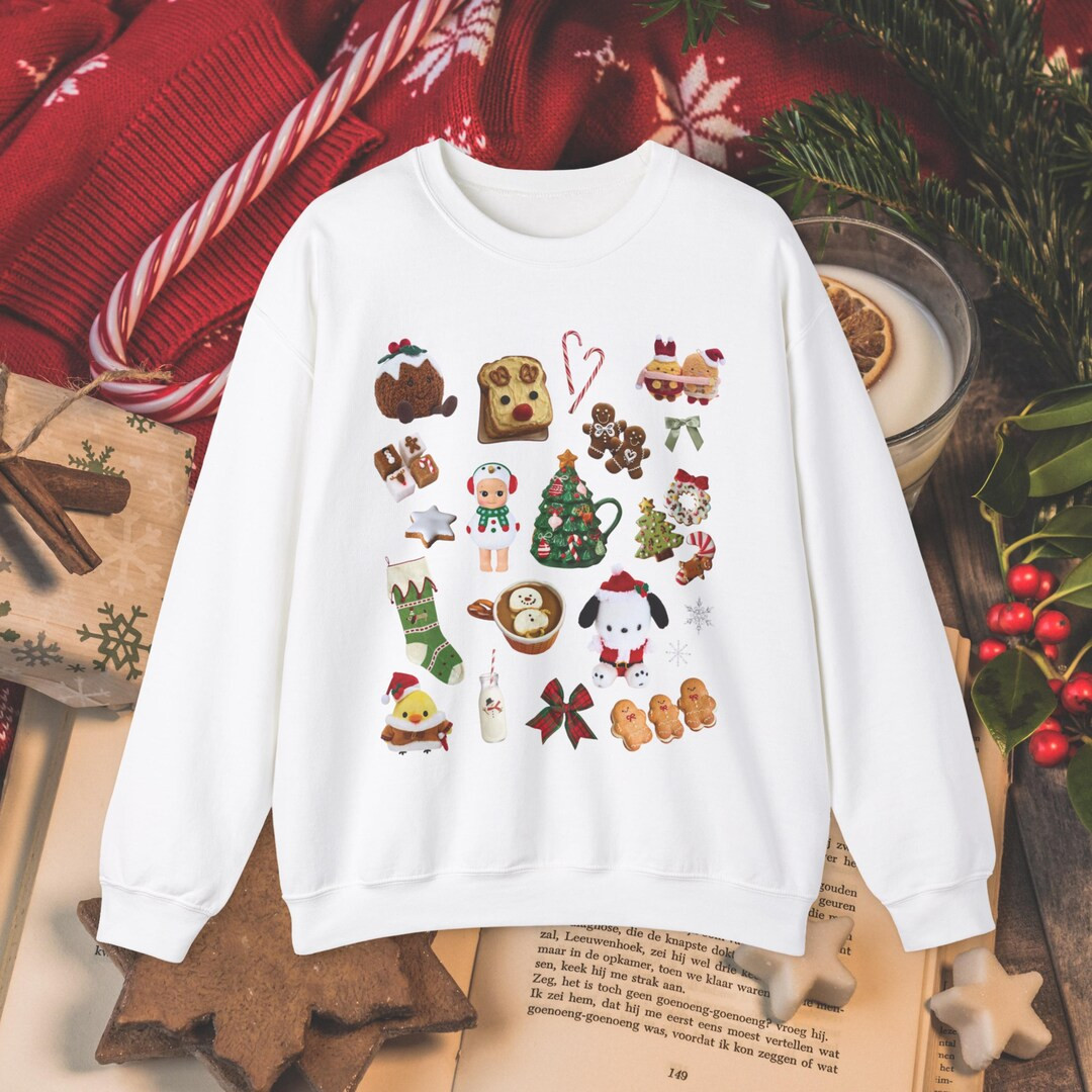 Christmas Sonny Angel Scrapbook Collage Sweatshirt Y2K Aesthetic - Etsy | Etsy (US)