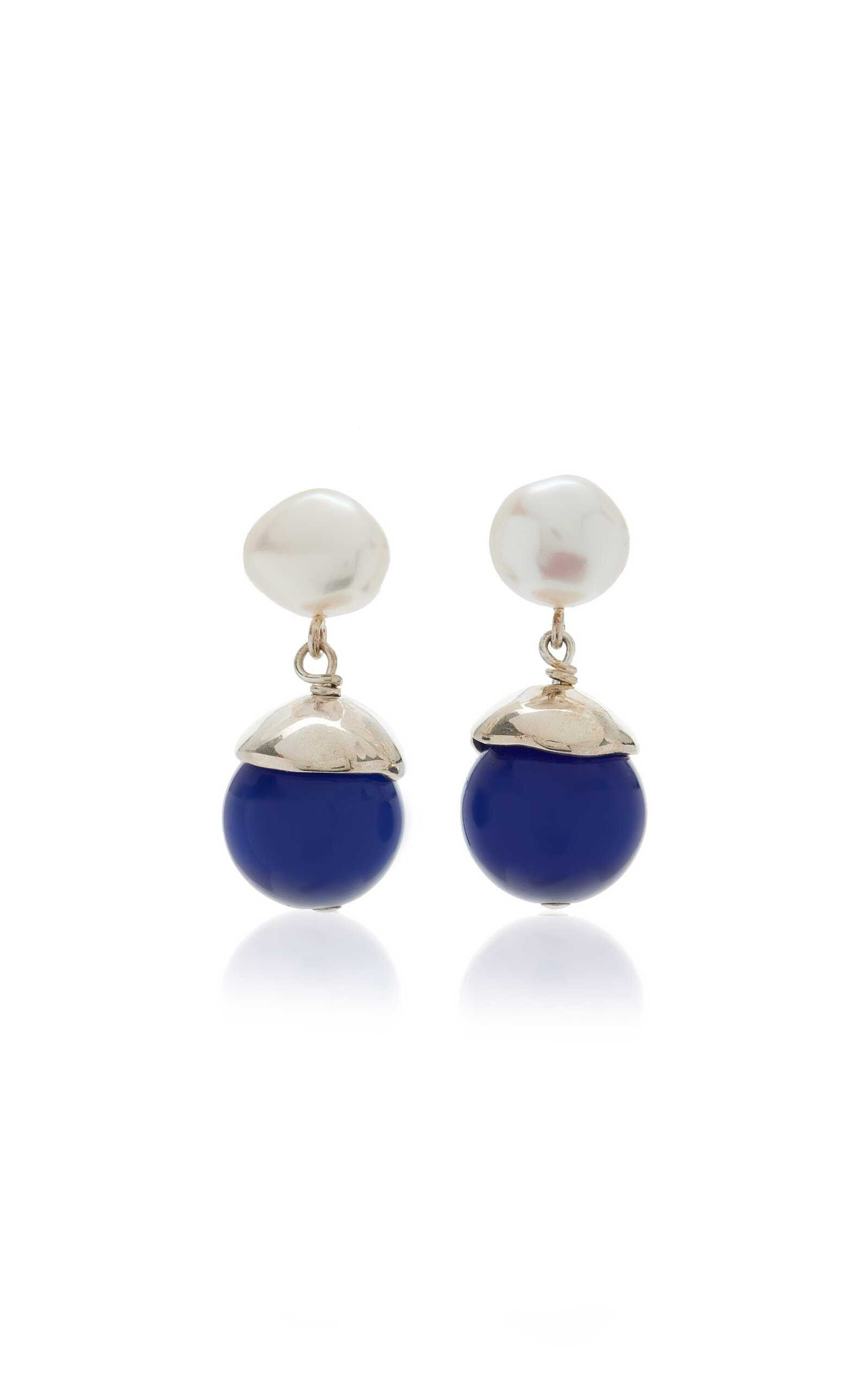 Maude Sterling Silver, Pearl, And Beaded Glass Earrings | Moda Operandi (Global)