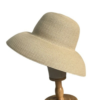 Anna-Kaci Women Wide Brim Bucket Hat Lightweight Woven Sun Hat Classic Solid Casual Hat, Beige | Target