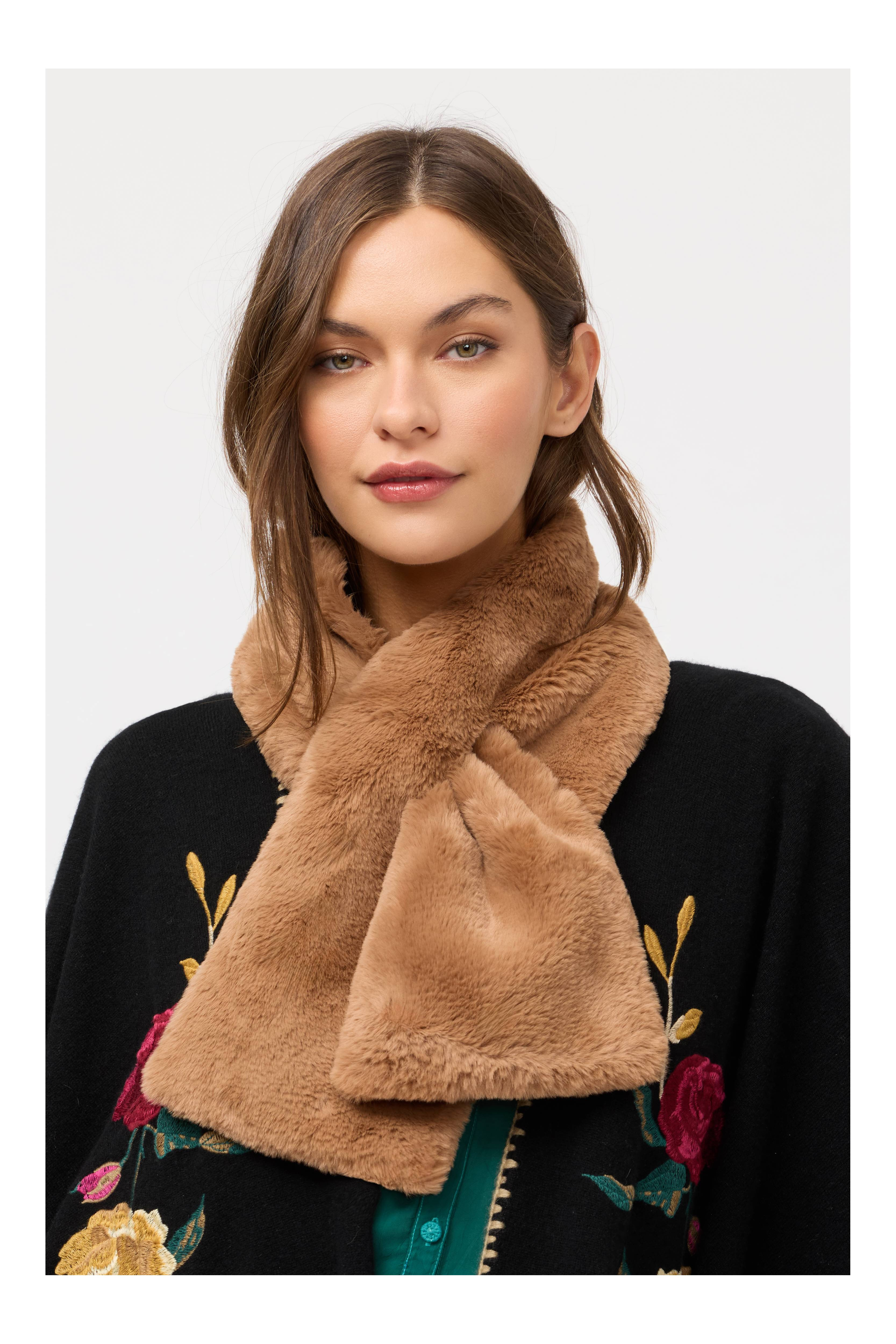 FAUX FUR NECK SHAWL
                                
                                    
       ... | Johnny Was
