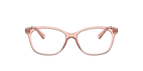 Michael Kors Eyewear Women's MK4035 Ambrosine Rectangular Prescription Eyewear Frames, Transparent Mulberry/Demo Lens, 53 mm | Amazon (US)