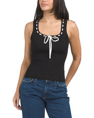 All Season Staple Tank Top With Contrast Neckline | Juniors | Marshalls | Marshalls