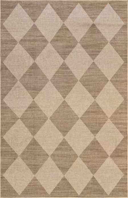 Natural Kamilah Easy-Jute Washable Checkered 3' x 5' Area Rug | Rugs USA