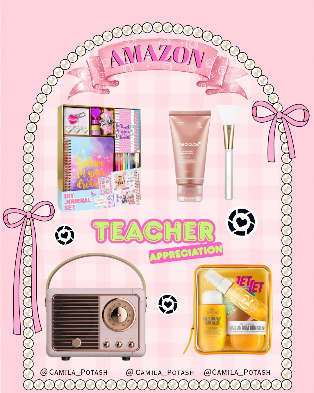 🍎Fun + Functional Teacher Appreciation Gifts from Amazon!

Looking for teacher gift ideas that are cute, thoughtful, and actually useful? This curated Amazon gift guide is full of budget-friendly faves that bring joy, self-care, and style to any teacher’s day. Whether it’s for end-of-year appreciation or a “just because” surprise, these Amazon finds are teacher-approved!

What’s in the gift guide:

	•	DIY journal & planner set – perfect for creative teachers who love to plan and reflect
	•	Medicube wash-off mask & silicone brush – easy self-care after long school days
	•	Retro Bluetooth speaker – cute AND functional classroom or home decor
	•	Sol de Janeiro Bum Bum Jet Set – travel-sized body care kit for summer vacay vibes

Everything is under $50, Prime eligible, and perfect for gifting this Teacher Appreciation Week!



#AmazonTeacherGifts #TeacherAppreciationWeek #LTKteacher #AmazonFinds #LTKunder50 #SelfCareGifts #GiftsForTeachers #TeachersOfInstagram #TeacherMustHaves #LTKAmazonFinds #AmazonGiftIdeas #ThoughtfulTeacherGifts #TeacherFavorites #EndOfYearGifts #PrimeGifts

#LTKGiftGuide #LTKFindsUnder50 #LTKFindsUnder100