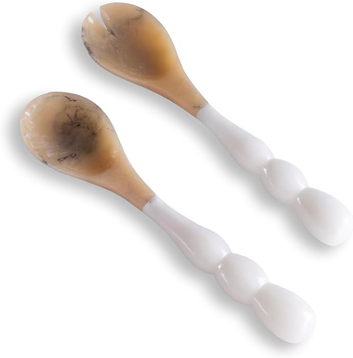 Beatriz Ball RESIN Rio Bubble Salad Servers (White) \u2013 Hand-Poured, Stylish, Lightweight & On... | Amazon (US)