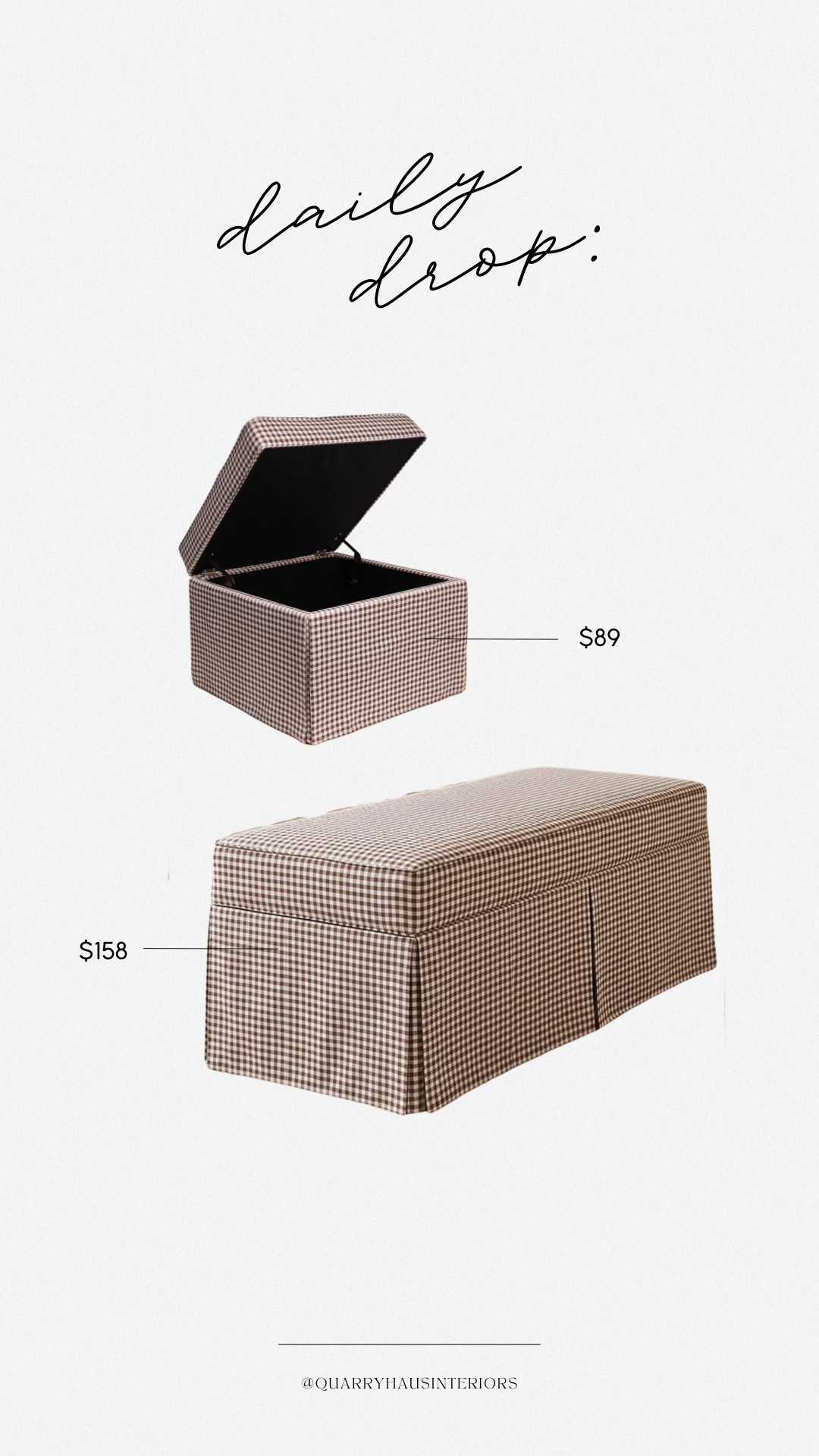 These brown gingham ottomans are cute, functional (hidden storage!) and so budget friendly! 

So cozy coming into the fall season 🍂

Living room bedroom entryway bench seating storage organization coffee tablee


#LTKHome