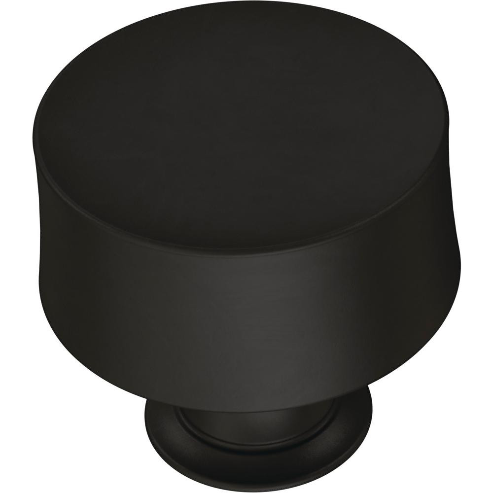 Liberty Drum 1-1/4 in. (32mm) Matte Black Cabinet Knob-P35538C-FB-CP - The Home Depot | The Home Depot