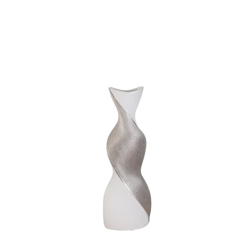 Damiani Silver Indoor / Outdoor Ceramic Floor vase | Wayfair North America
