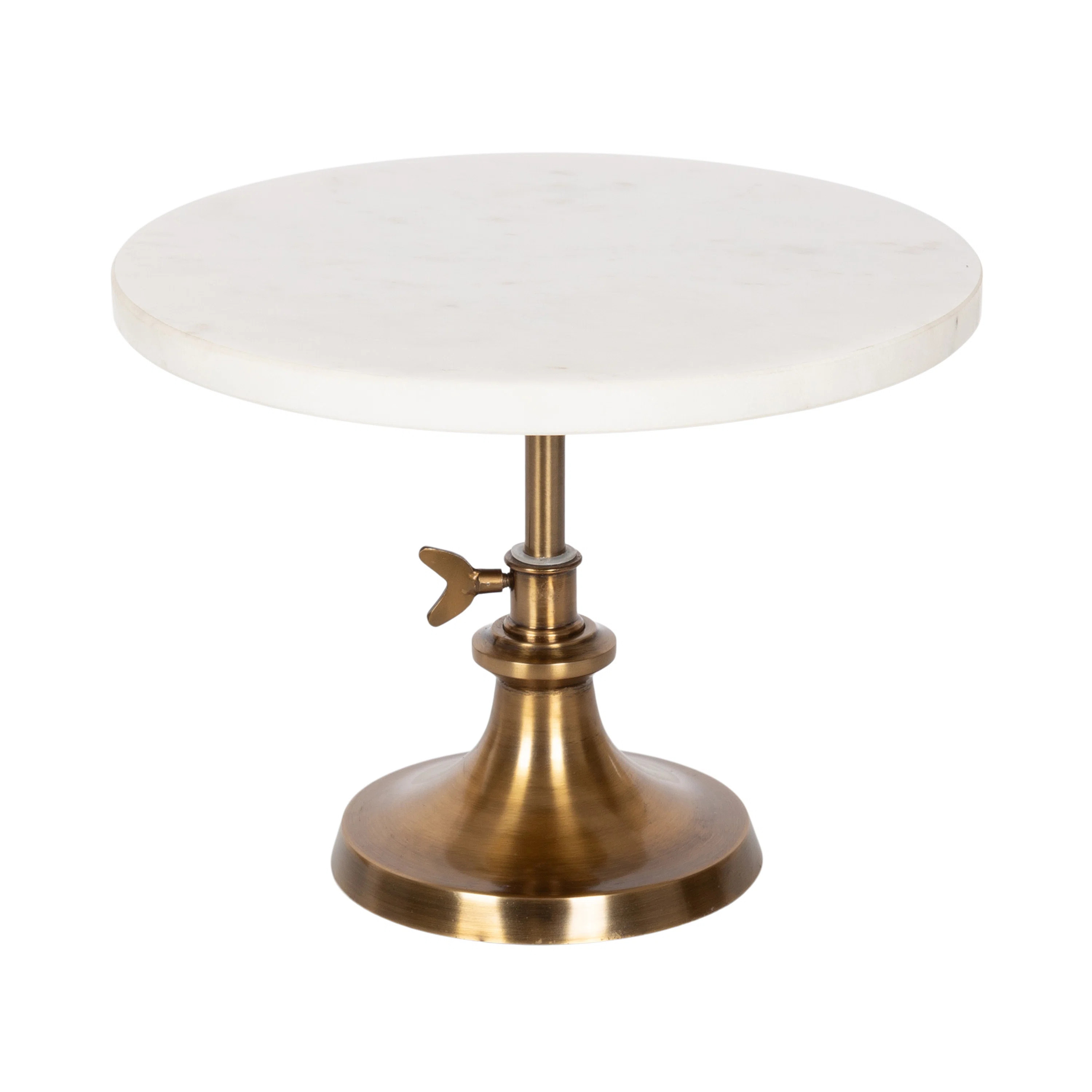 Engles Round Adjustable-Height Marble Cake Stand | Wayfair North America