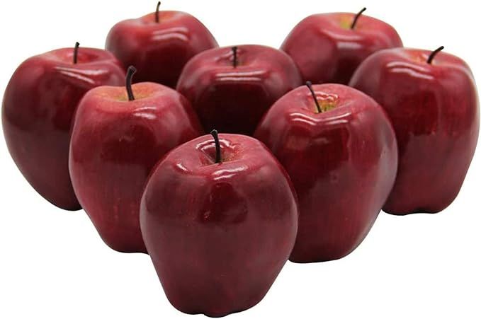 YOFIT Artificial Apple Fake Fruit for Home Kitchen Decoration,8 Pack | Amazon (US)