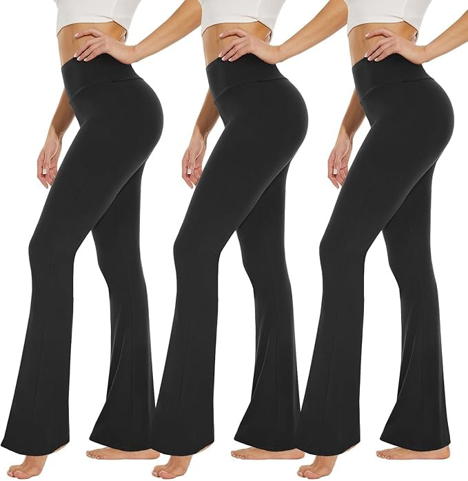 High Waisted Leggings for Women - Soft Athletic Tummy Control Yoga Pants for Cycling Dance Tights | Amazon (US)