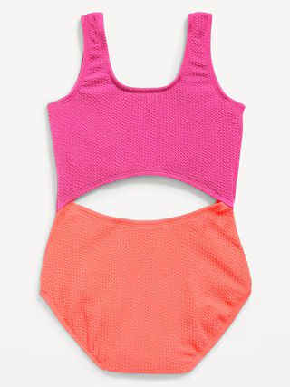 Color-Block Cutout One-Piece Swimsuit for Girls | Old Navy (US)