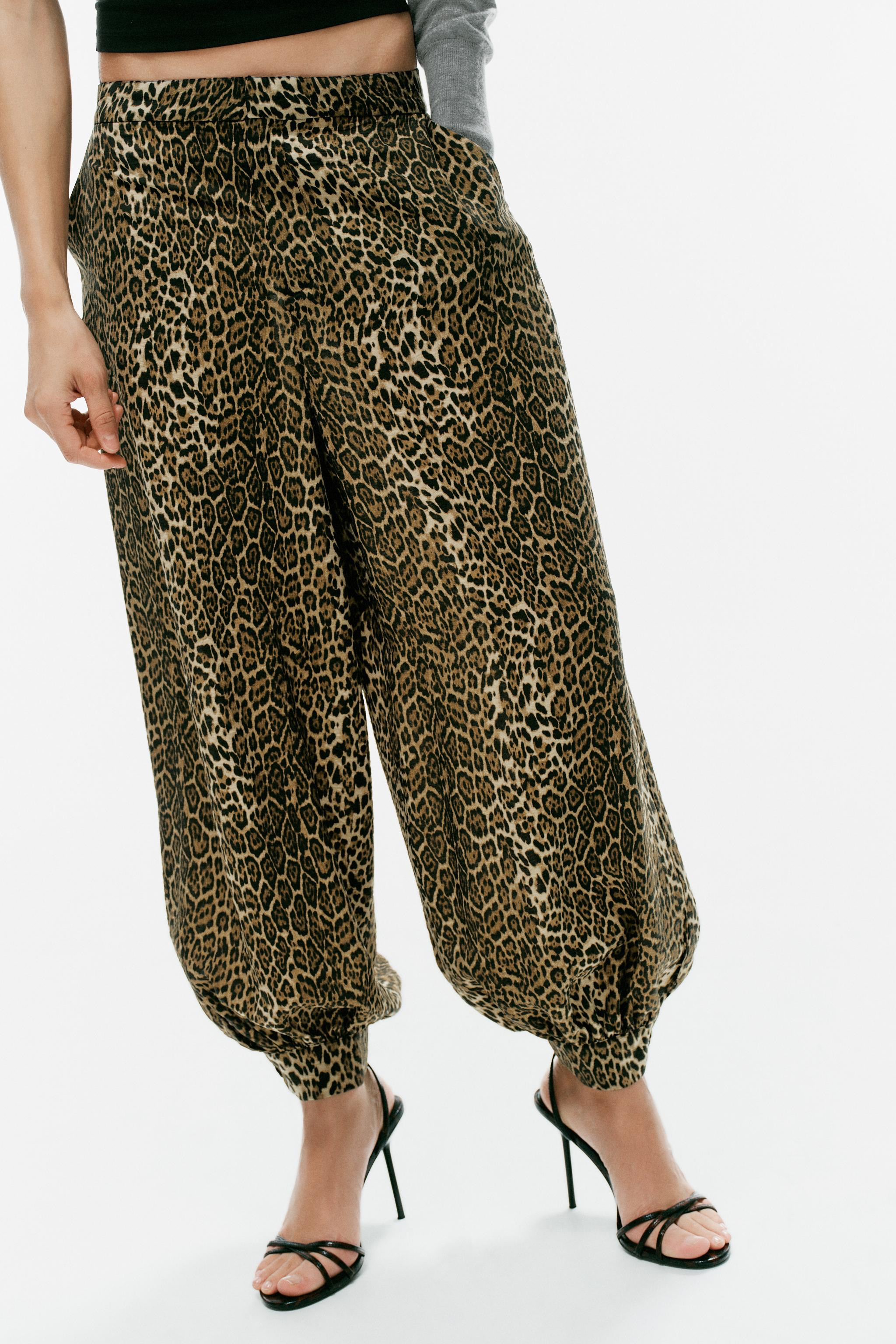 ANIMAL PRINT SATIN PANTS | Zara US
