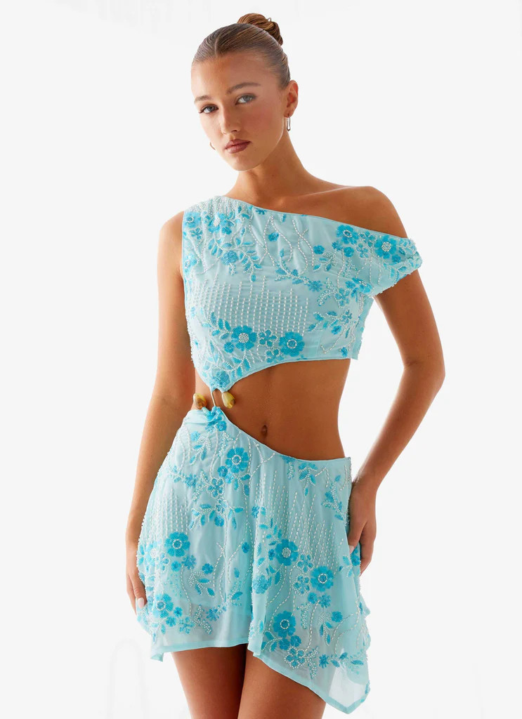 Aletta Sequin Mini Dress - Blue | Peppermayo (Global)