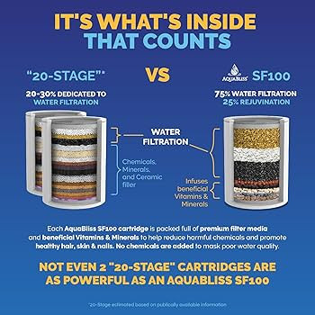 AquaBliss High Output Revitalizing Shower Filter - Reduces Dry Itchy Skin, Dandruff, Eczema, and ... | Amazon (US)