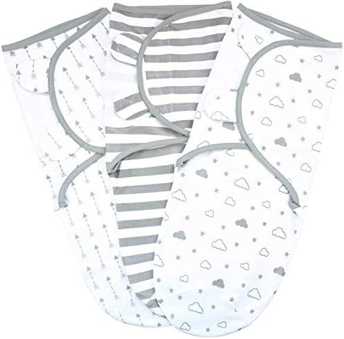 Swaddle Blanket, Baby Swaddle Wrap for Infant (0-3 Month), Adjustable Newborn Swaddle Set, 3-Pack So | Amazon (US)