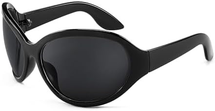FEISEDY Bug Eye Oversized Sunglasses Women Men Oval Wrap Around Stylish Big Frame Shade B2391 | Amazon (US)