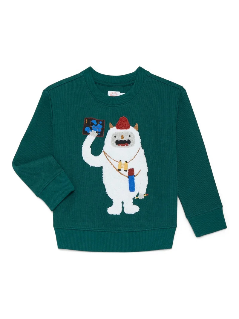 Wonder Nation Toddler Boy Long Sleeve Cozy Top, Sizes 12M-5T - Walmart.com | Walmart (US)