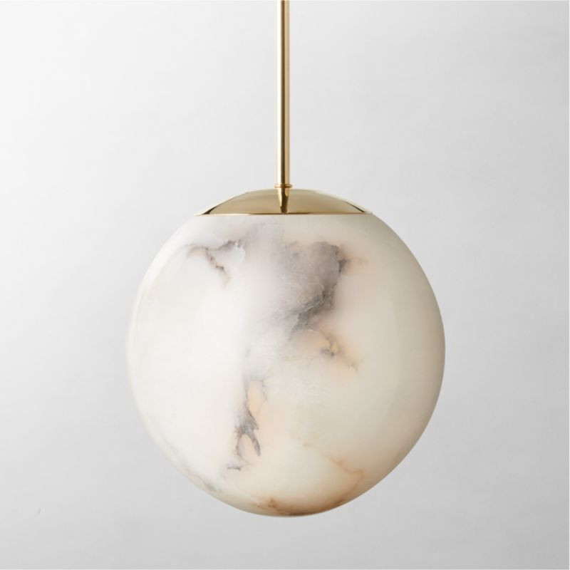 Savina Alabaster Pendant Light 11" | CB2 | CB2