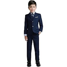 YuanLu Boys Colorful Formal Suits 5 Piece Slim Fit Dresswear Suit Set | Amazon (US)