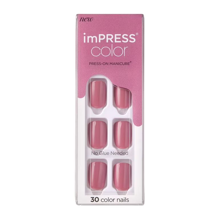 KISS imPRESS Color Press-on Manicure, Petal Pink, Short | Walmart (US)