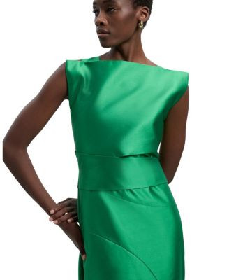 Satin Twill Draped Maxi Dress | Bloomingdale's (US)