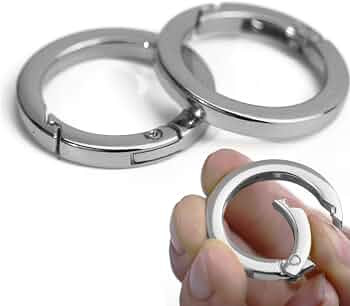 2 Pcs O Ring for Purse Strap,1.25inch Spring Rings for Handbag & Keys,Silver | Amazon (US)