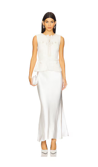 Cream Boucle Midi Dress in Cream | Revolve Clothing (Global)