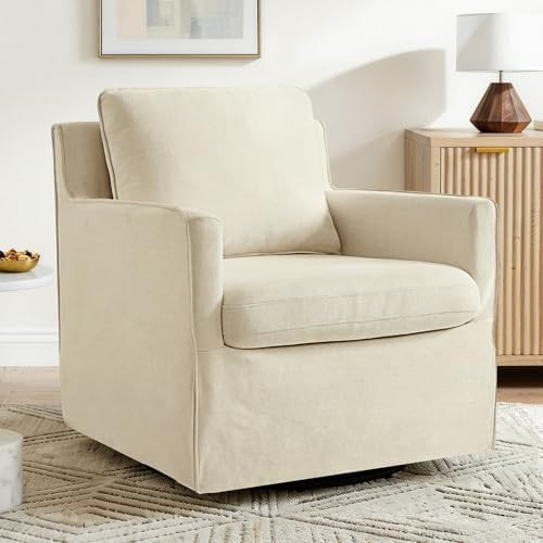 KISLOT Swivel Accent Chair Rocking Recliner 360 Degree Swivel Armchair Machine-Washable Cover for... | Amazon (US)