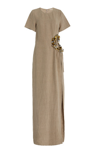 Seaford Embellished Linen Maxi Dress | Moda Operandi (Global)