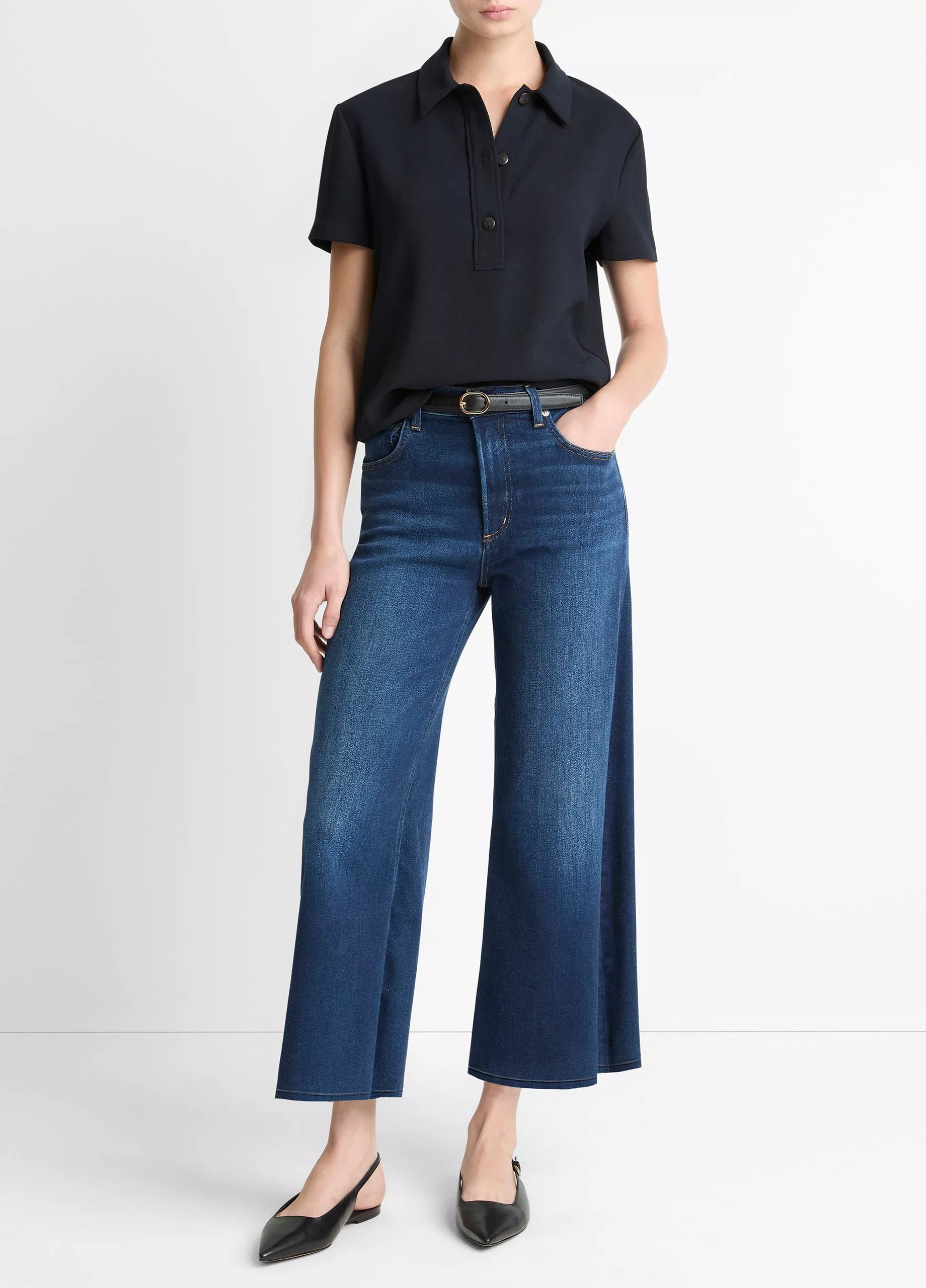 Citizens of Humanity Lyra Wide-Leg Crop Clean-Hem Jean | Vince LLC