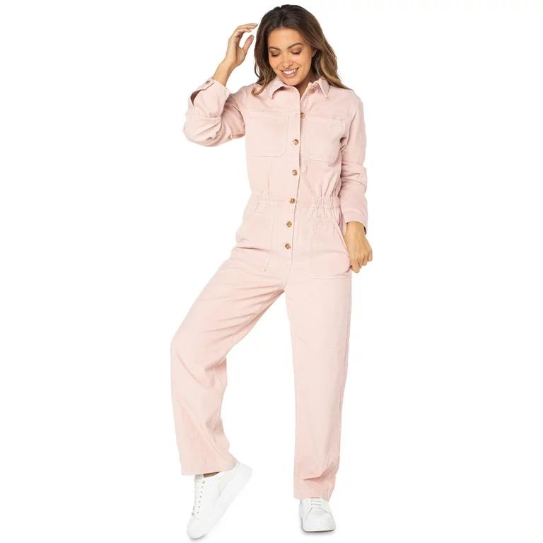 Celebrity Pink Women's Juniors Long Sleeve Boilersuit, Sizes XS-XXXL | Walmart (US)