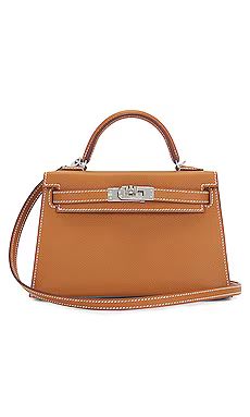 FWRD Renew Hermes Mini Kelly Epsom Handbag in Gold from Revolve.com | Revolve Clothing (Global)