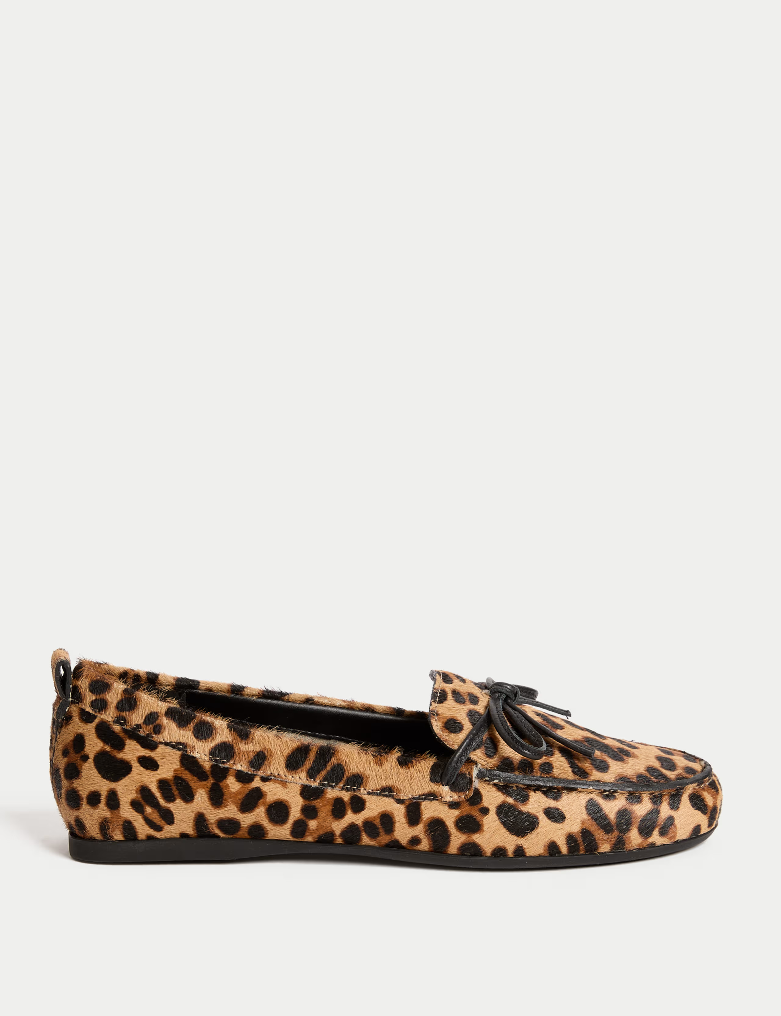 Leather Leopard Print Flat Boat Shoes | Marks & Spencer (UK)