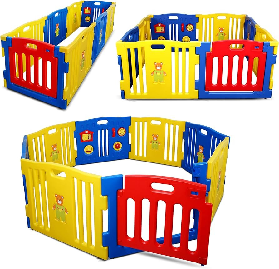 Kidzone Baby Playpen Kids 8 Panel Safety Play Center Yard Home Indoor Outdoor Pen Play Pen Childr... | Amazon (US)