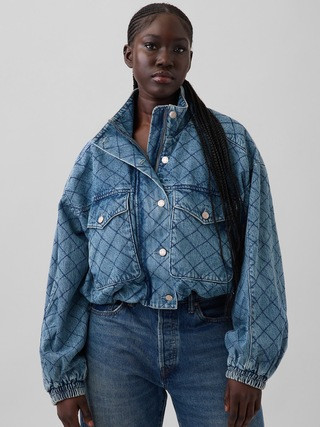 Gap × HFR Stitched Denim Bomber Jacket by LaTouché | Gap (US)