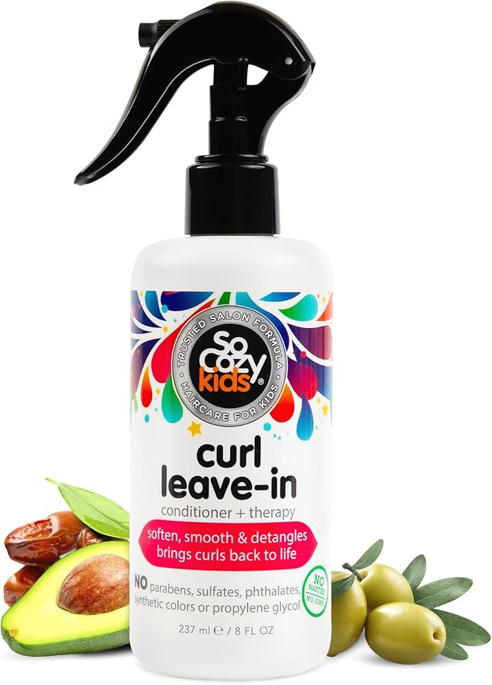 So Cozy Leave In Conditioner Spray (8 Fl Oz) Paraben-Free Detangler for Kids' Curly Hair, Deep Co... | Amazon (US)