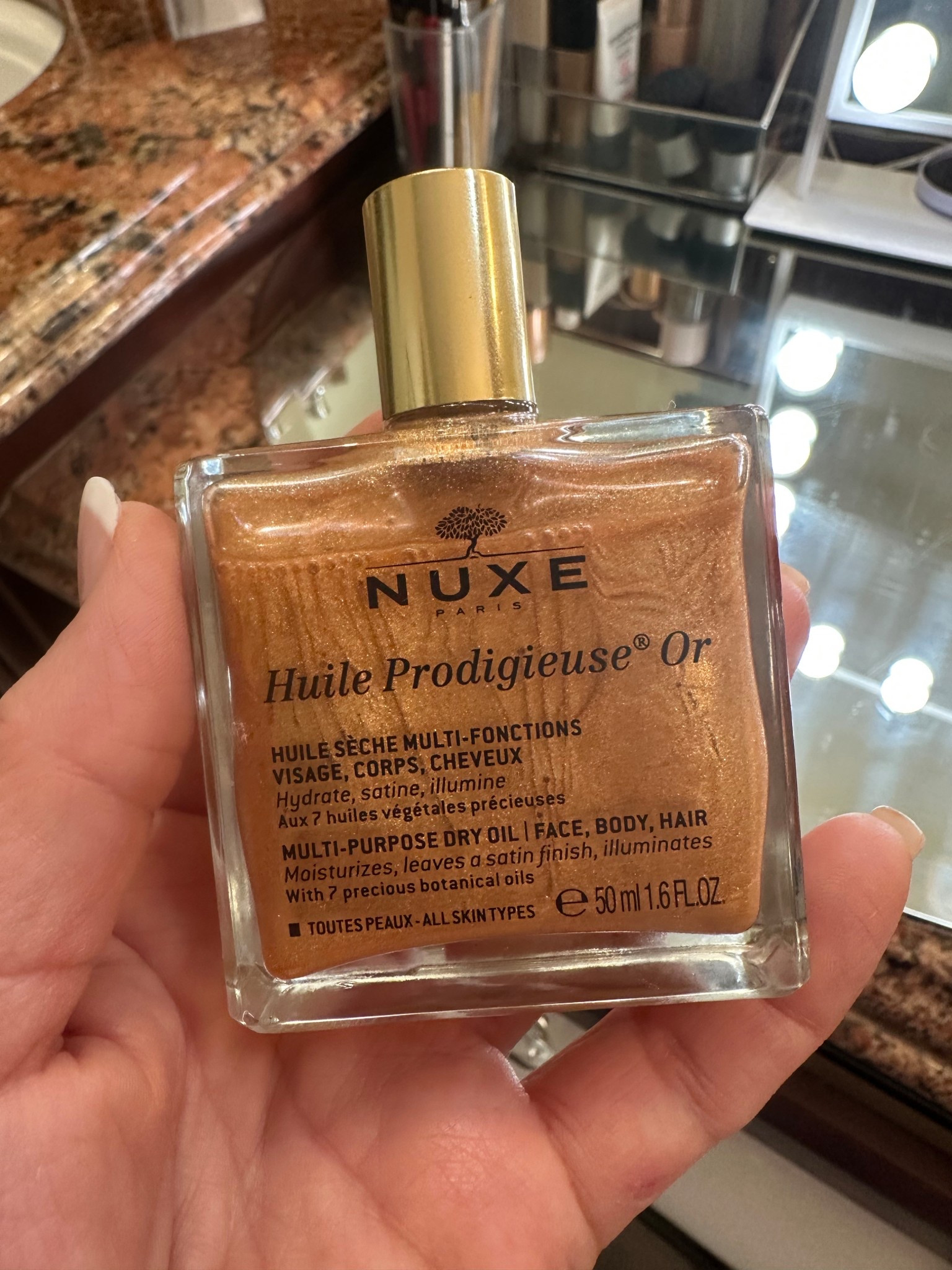 If you’re looking for a great body shimmer for a vacation or for the warmer days ahead, I highly recommend this one. A very sweet person gifted this to me from France (Thank you, Claire 😊💕) Good news….Anthropologie carries it too. Linking same and others I also like below. 

As described on Anthropologie:
“This legendary skincare treatment is crafted of seven precious botanical oils and 98% natural ingredients, providing long-lasting hydration and rejuvenation for the face and body. With its inimitable dry oil texture and its addictive fragrance with sunny, sensual notes, Huile Prodigieuse soothes and nourishes the body and soul.”

Red Carpet of Life, LTK over 50, sunscreen, body products, beauty products, vacation vibes 

#LTKBeauty #LTKTravel #LTKSwim