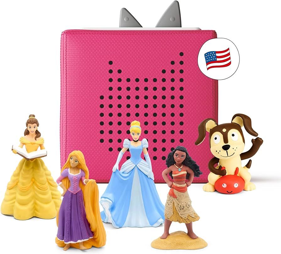 Amazon.com: Toniebox Audio Player Starter Set with Cinderella, Belle, Moana, Tangled, and Playtim... | Amazon (US)