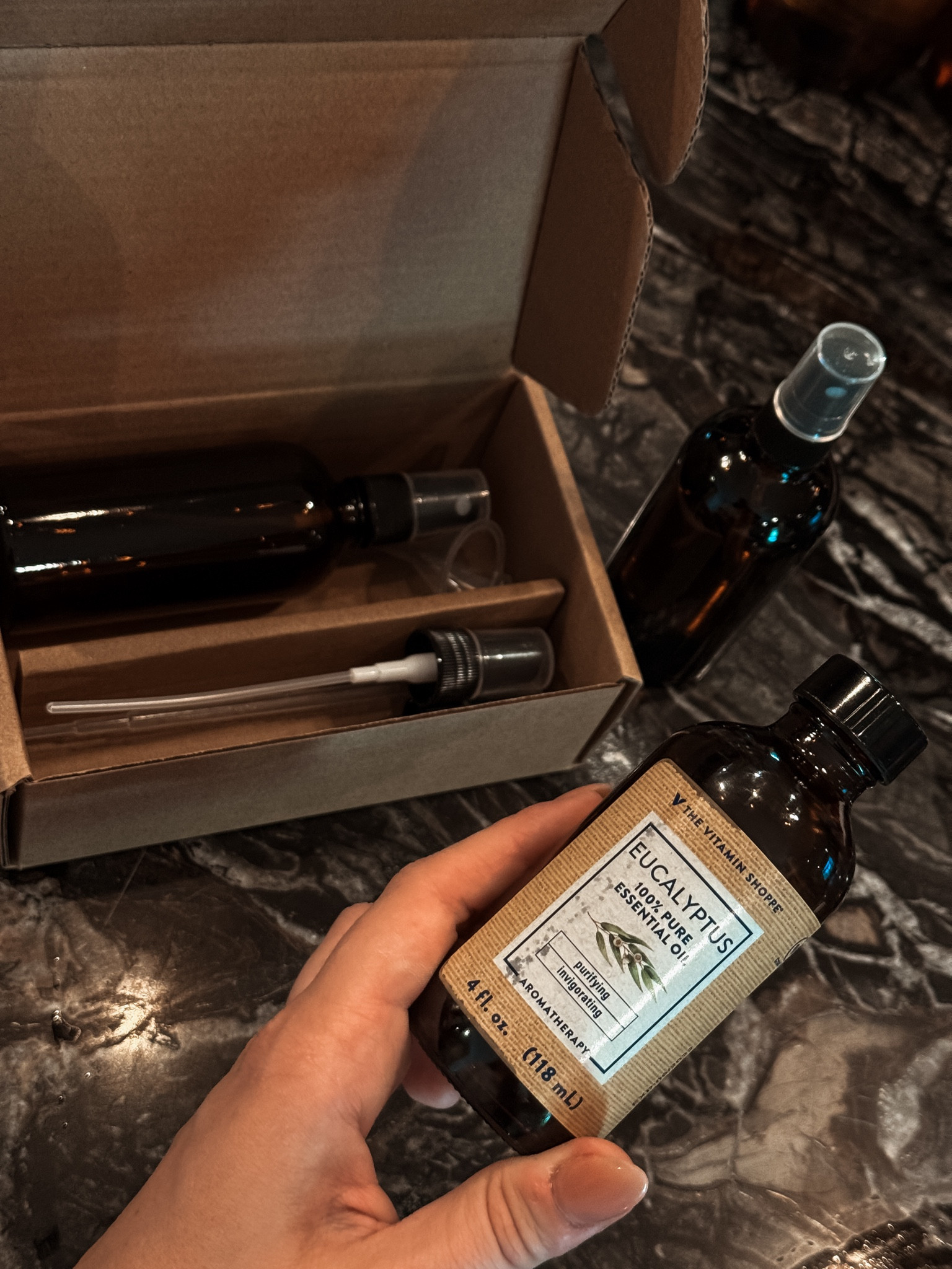 Make this invigorating shower spray with Eucalyptus Essential Oil - spray 1-2 sprays near the ground and the essential oils will rise with the steam in your shower & open up your sinuses. This makes every shower I take feel like I’m at a spa! 

Amazon, essential oils, bathroom, self care, spa day, 

#LTKU #LTKBeauty #LTKHome