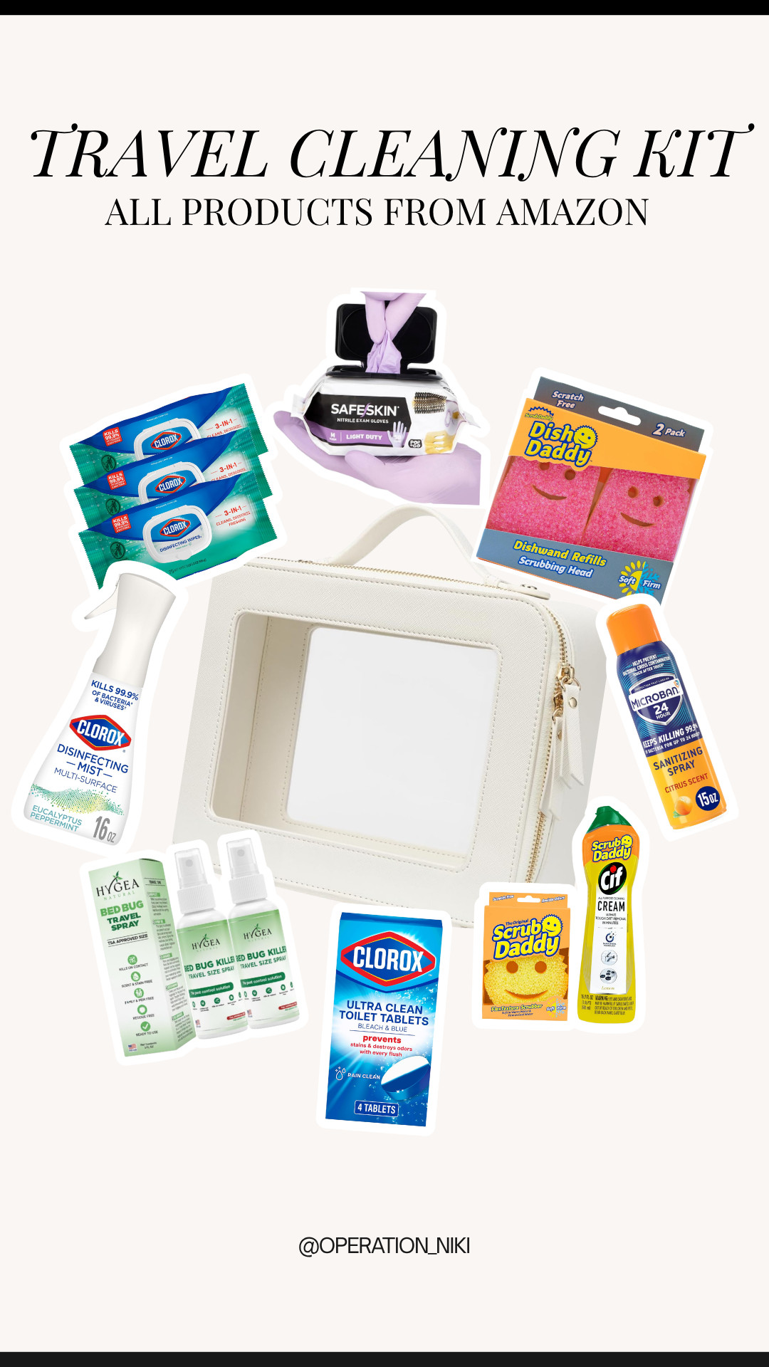 I am packing my ultimate Travel Cleaning Kit From Amazon to make sure every stay is fresh and sanitized. ✈️🧼 There is nothing like the peace of mind that comes with a deep-cleaned space when you are away from home.

This kit is loaded with compact essentials that fit perfectly in my luggage without taking up too much room. Whether I am heading to an Airbnb or a hotel, having these tools on hand makes it so easy to stay organized and keep my environment spotless during my spring travels. ☁️✨

Follow for more @OPERATION_NIKI on IG, TikTok, & Facebook

#TravelCleaningKit #AmazonTravel #CleanTravel #TravelEssentials #SummerTravel #TravelHacks #OrganizedTravel #OperationNiki #AmazonFinds #TravelTips #HomeOrganization #TravelMustHaves #CleanOnTheGo

#LTKHome #LTKTravel